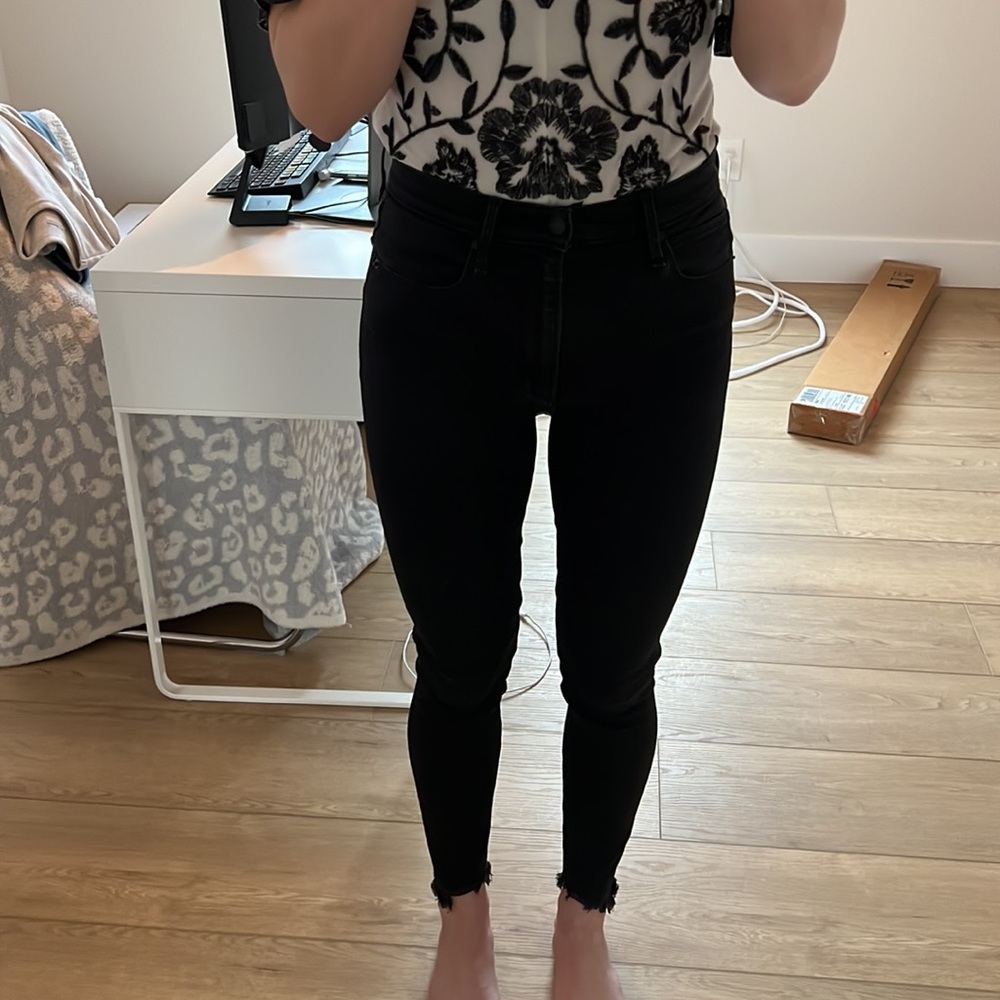 A’F Ultra High Rise Super Skinny Raw Edge Jean